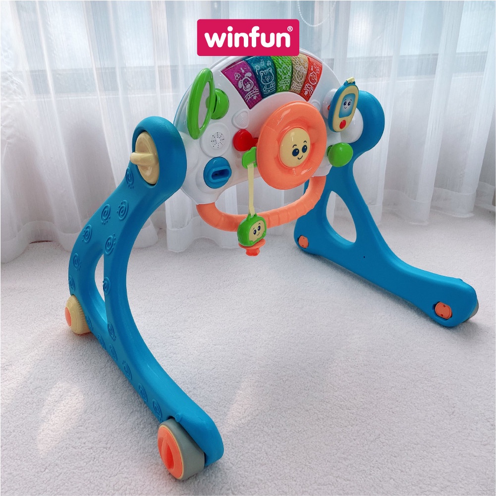 Kệ chữ A có nhạc, kết hợp xe tập đi, bàn tập đứng cho bé có nhạc  Winfun 0846 đồ chơi cho bé sơ sinh tới 3 tuổi