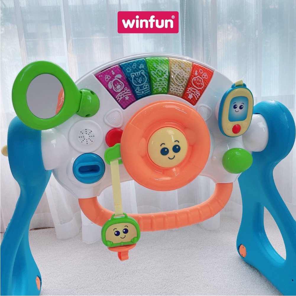 Kệ chữ A có nhạc, kết hợp xe tập đi, bàn tập đứng cho bé có nhạc  Winfun 0846 đồ chơi cho bé sơ sinh tới 3 tuổi