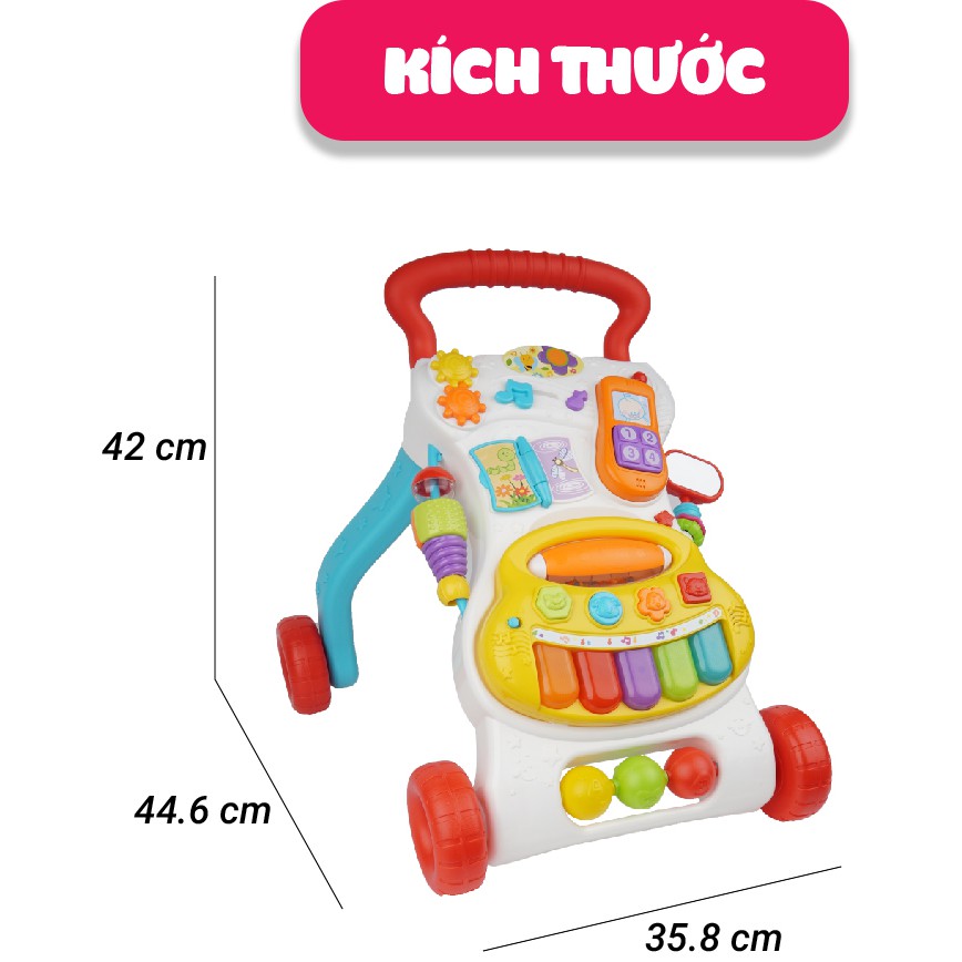 Xe tập đi đa năng có bàn nhạc cho bé Winfun 0804 - Hàng chính hãng
