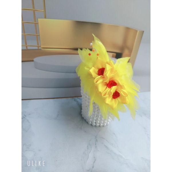 Cài tóc hoa sắc màu hanmade, bờm tóc thắt bện bím  dể thương cho bé