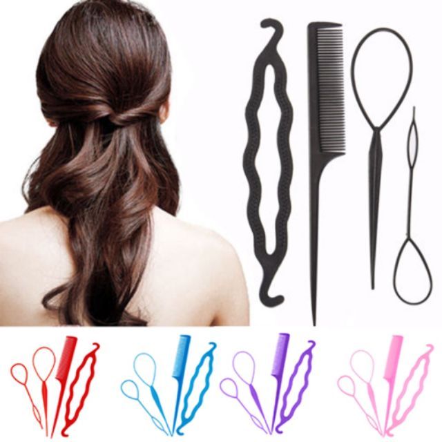 Combo 4 dụng cụ búi tóc cực đẹp