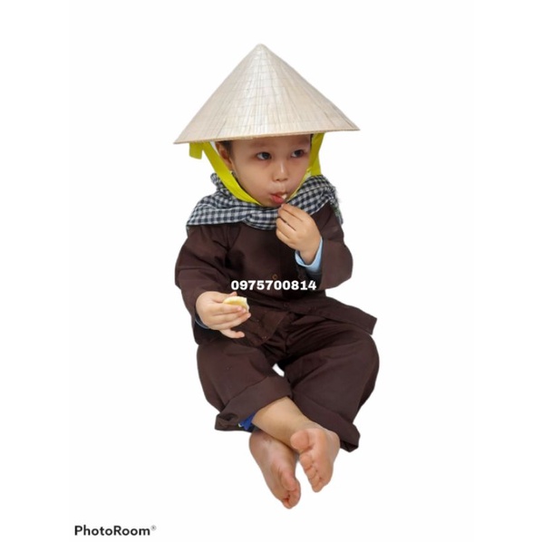 Nón lá thêu dể thương cho bé