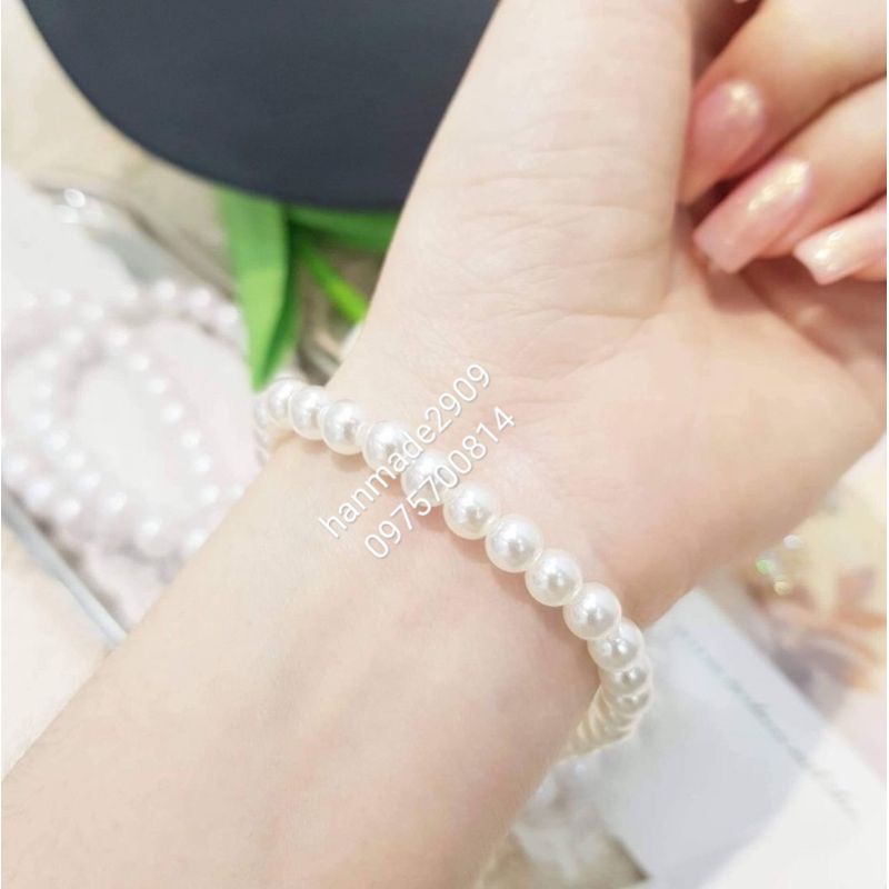 Vòng tay kết hạt ngọc siêu đẹp