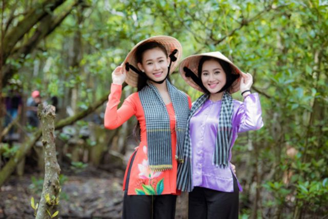 Khăn rằn đi phượt, du lich rất xinh