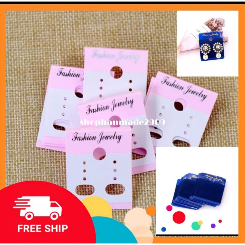 Combo 100 giấy trưng bông tai siêu đẹp