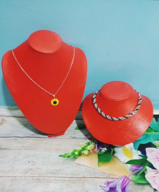 [Hàng đẹp] Manocanh vòng cổ da bầu thấp đủ màu cao cấp