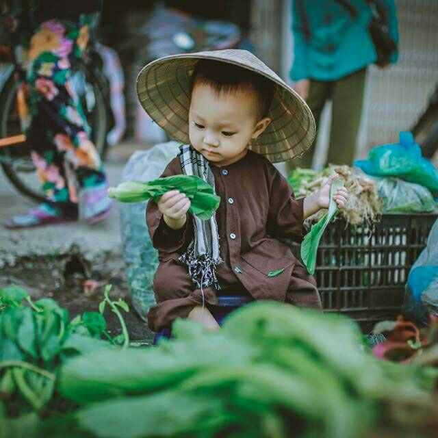 Combo bộ bà ba, khăn rằn, nón lá