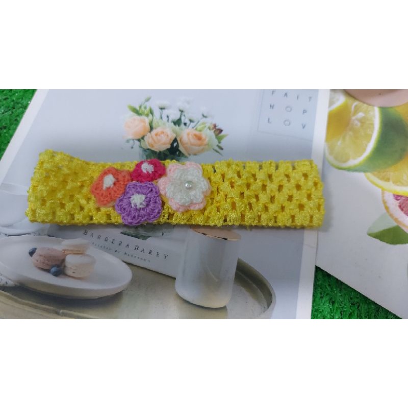 Băng đô len co giản sắc màu đáng yêu cho bé