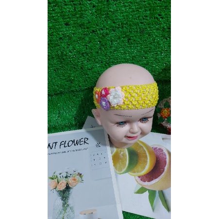 Băng đô len co giản sắc màu đáng yêu cho bé