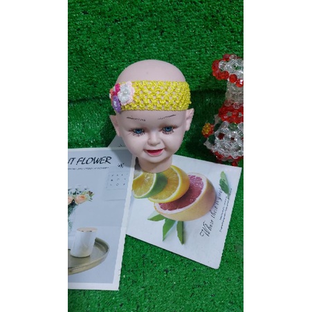 Băng đô len co giản sắc màu đáng yêu cho bé