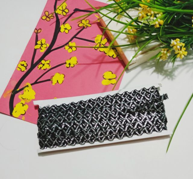Combo 1 mét dây ren kim tuyến trang trí hanmade