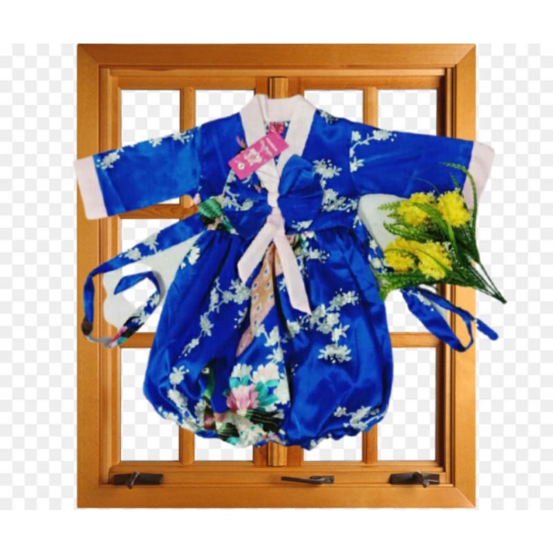 Hanbok màu xanh dương cho bé