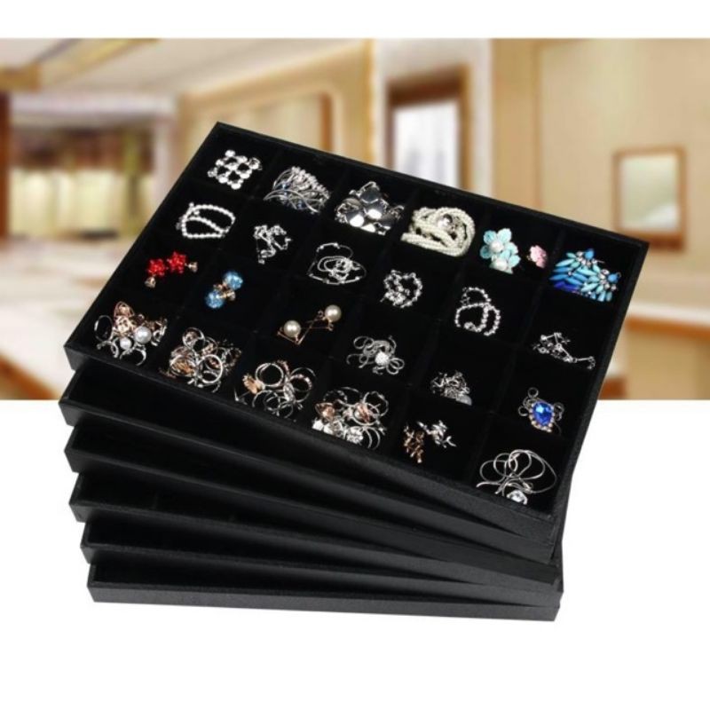 (Chất lượng) Mâm nhung bằng trưng bộ trang sức