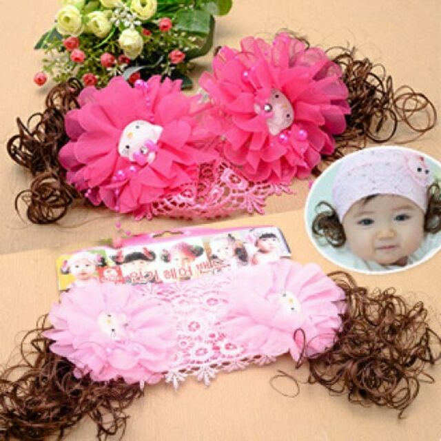 Combo băng đô và dây buộc tóc cho bé