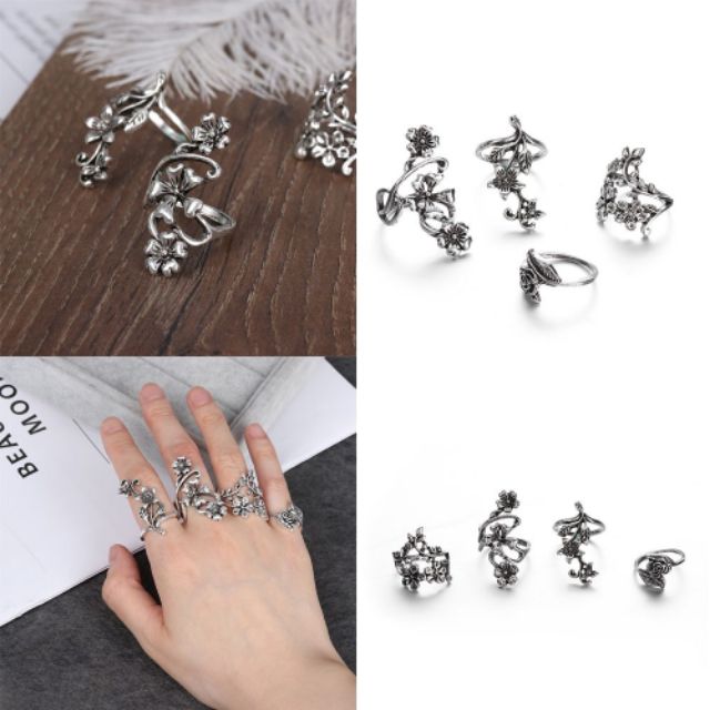 Combo 4 chiếc nhẩn cực kì dể thương