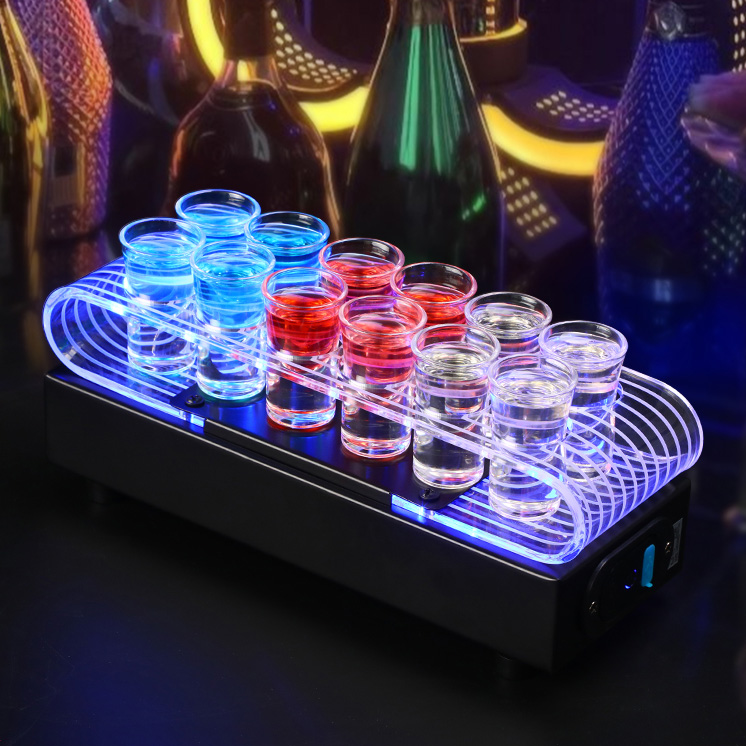 Khay đựng ly rượu tây uống shot có đèn OEM MS1831