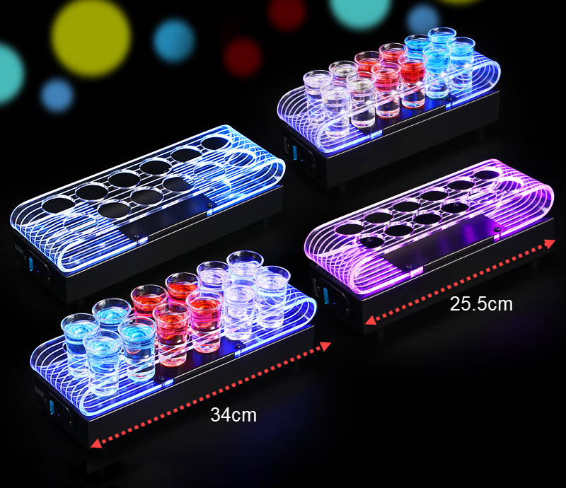 Khay đựng ly rượu tây uống shot có đèn OEM MS1831