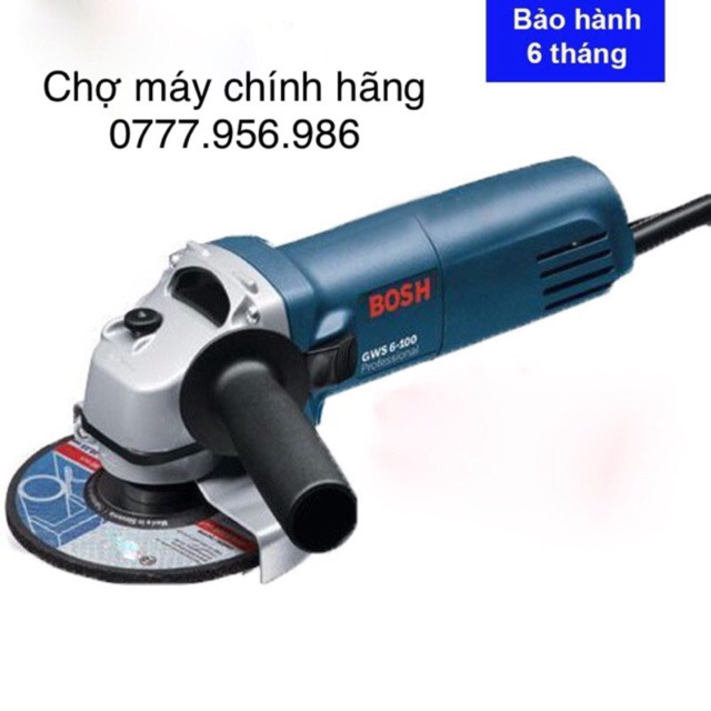 Máy mài BOSCH GWS 6-100 mài cắt sắt, tường, gỗ, tôn , đánh bóng inox,....TẶNG ĐĨA MÀI 29k 