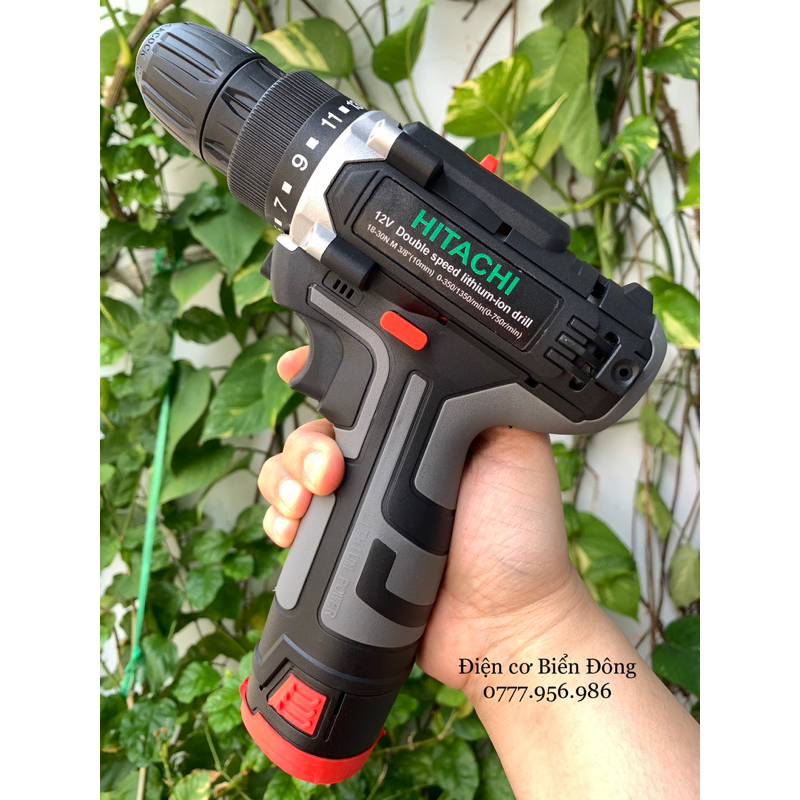 Bộ 3 phụ kiện máy khoan pin HITACHI 12V khoan sắt gỗ tôn bắt vít