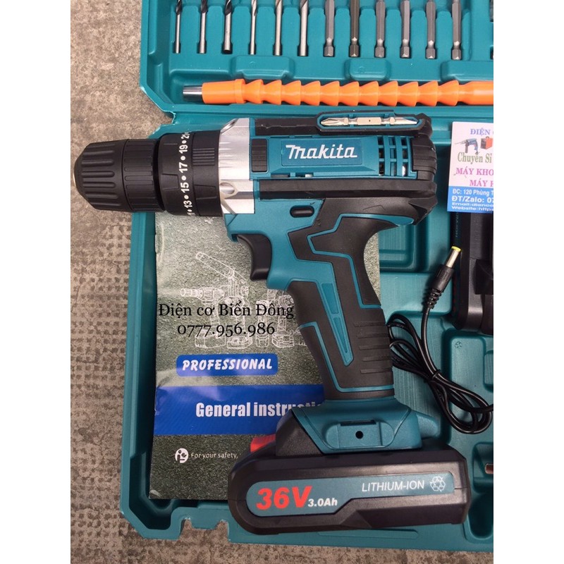Máy khoan pin Bêtông cầm tay MAKTIA 36V Thái Lan Tặng đầy đủ phụ kiện 