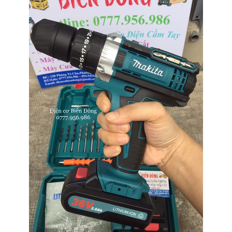 Máy khoan pin Bêtông cầm tay MAKTIA 36V Thái Lan Tặng đầy đủ phụ kiện 