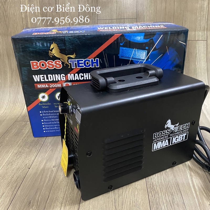 Máy Hàn điện tử BOSS-TECH MMA-200 thiết kế độc quyền, hàn sắt, tôn gia đình. TẶNG BÓ 20 que 
