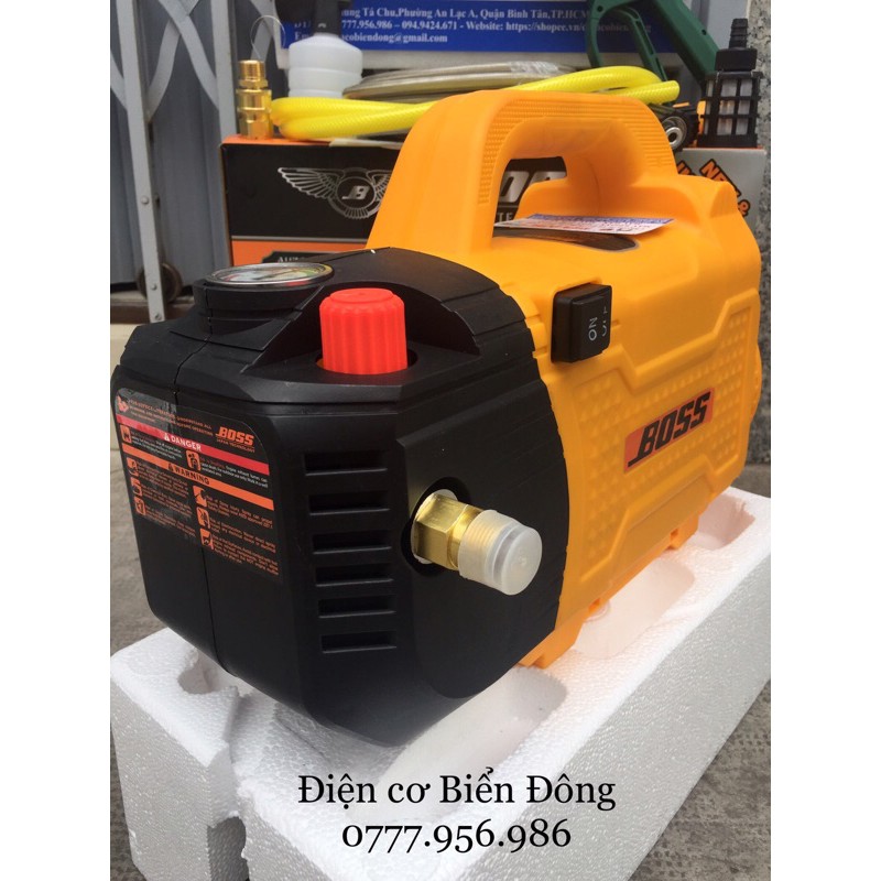 Máy rửa xe BOSS 3000W chỉnh áp NHẬT BẢN tặng bình bọt và ống dài Tặng bình bọt tuyết 99k 