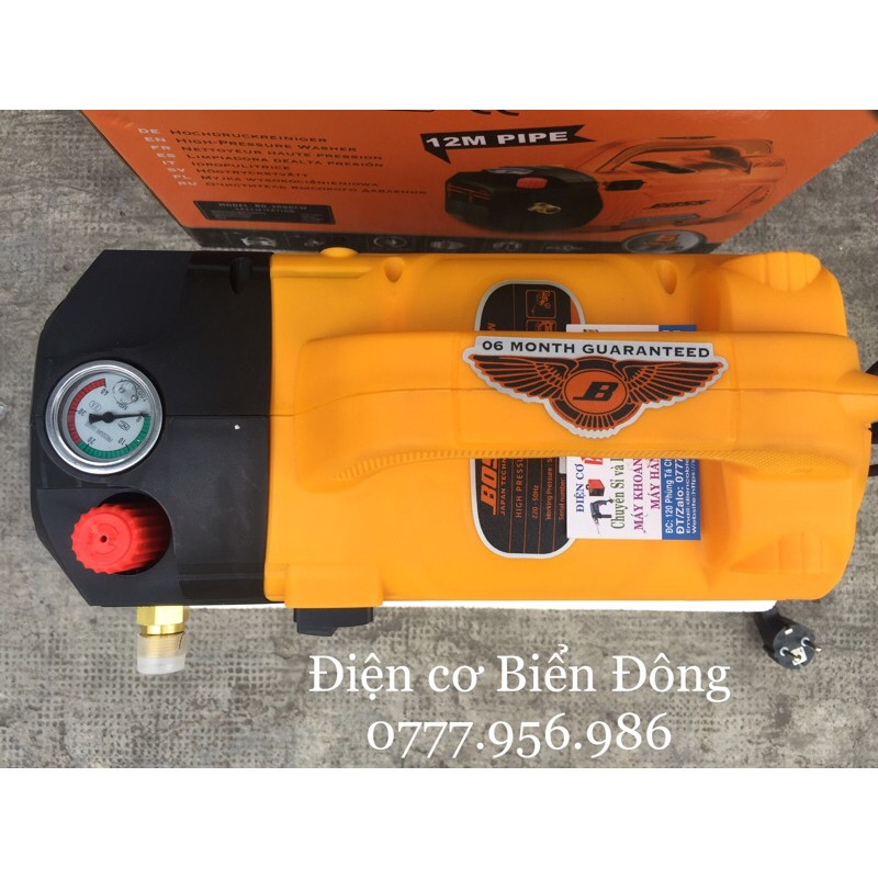 Máy rửa xe BOSS 3000W chỉnh áp NHẬT BẢN tặng bình bọt và ống dài Tặng bình bọt tuyết 99k 