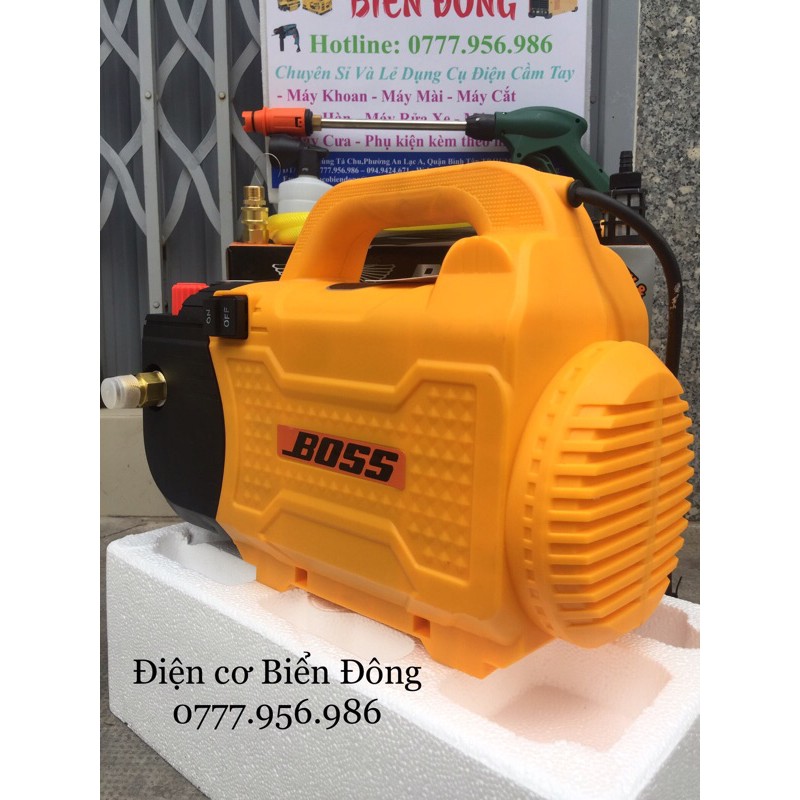 Máy rửa xe BOSS 3000W chỉnh áp NHẬT BẢN tặng bình bọt và ống dài Tặng bình bọt tuyết 99k 