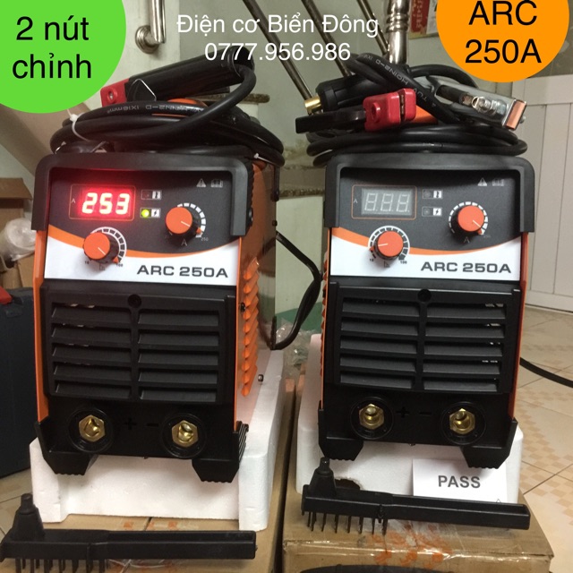 Máy hàn điện tử JASIC ARC-250A mới 2 nút chỉnh Anh Quốc mới Tặng bó 20 que hàn Hàn que 5 ly