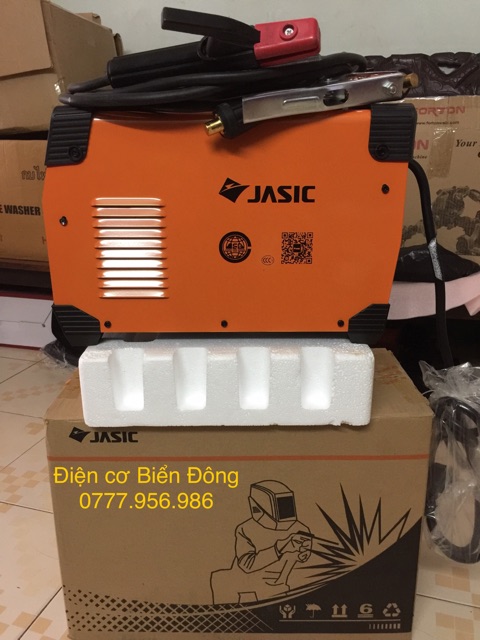 Máy hàn điện tử JASIC ARC-250A mới 2 nút chỉnh Anh Quốc mới Tặng bó 20 que hàn Hàn que 5 ly