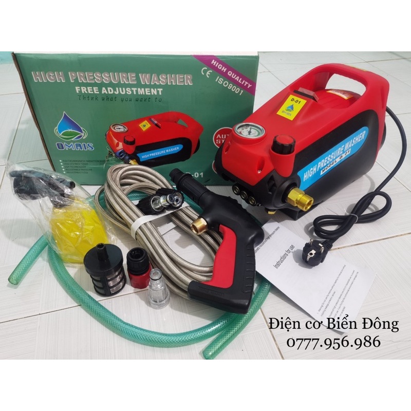 MÁY RỬA XE OMAIS D-01 THAILAND 2800W thiết kế hiện đại cao cấp mới Tặng bình bọt tuyết 99k 