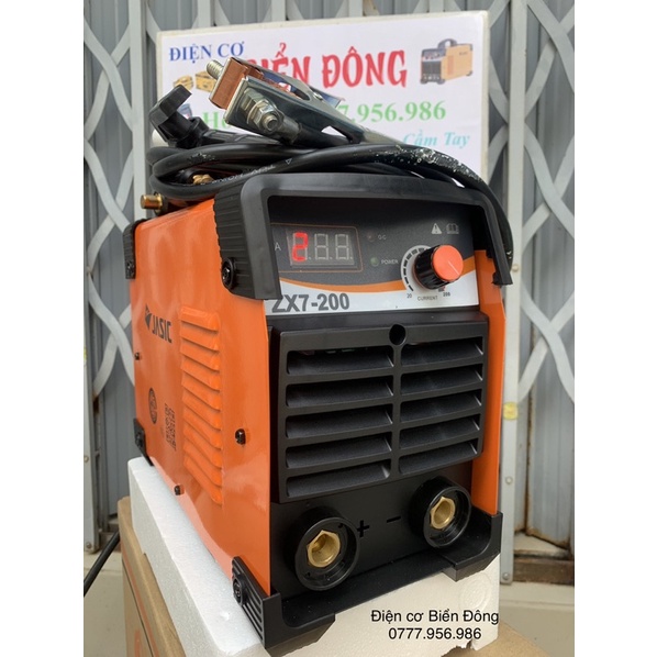 Máy Hàn điện tử JASIC ZX7-200 chuyên dùng hàn sắt, tôntrong gia đình và công nghệ sản xuất. Tặng bó 20 que
