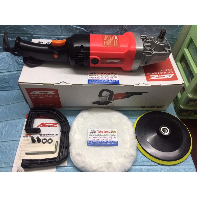 Máy đánh bóng ôtô ACZ đĩa 180mm 1800W đánh bóng các bề mặt ôtô, gỗ, gương,điêu khắc mỹ nghệ