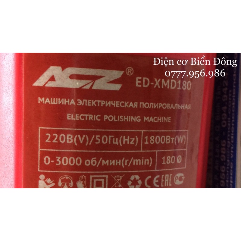 Máy đánh bóng ôtô ACZ đĩa 180mm 1800W đánh bóng các bề mặt ôtô, gỗ, gương,điêu khắc mỹ nghệ