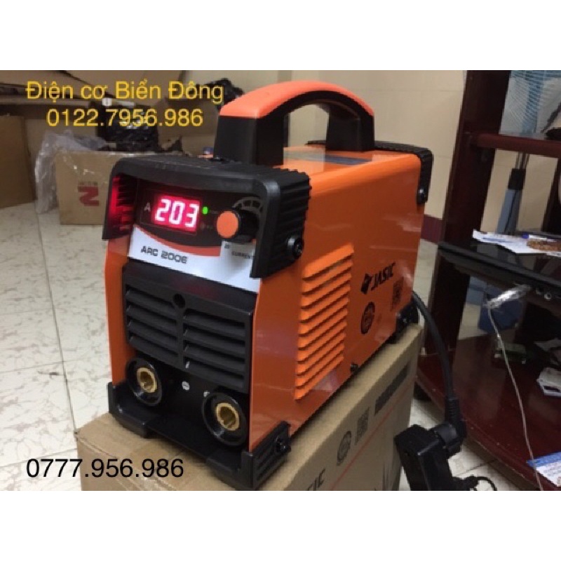 Máy Hàn điện tử JASIC ARC 200E chuyên dùng hàn sắt, tôntrong gia đình và công nghệ sản xuất Tặng bó 20 que