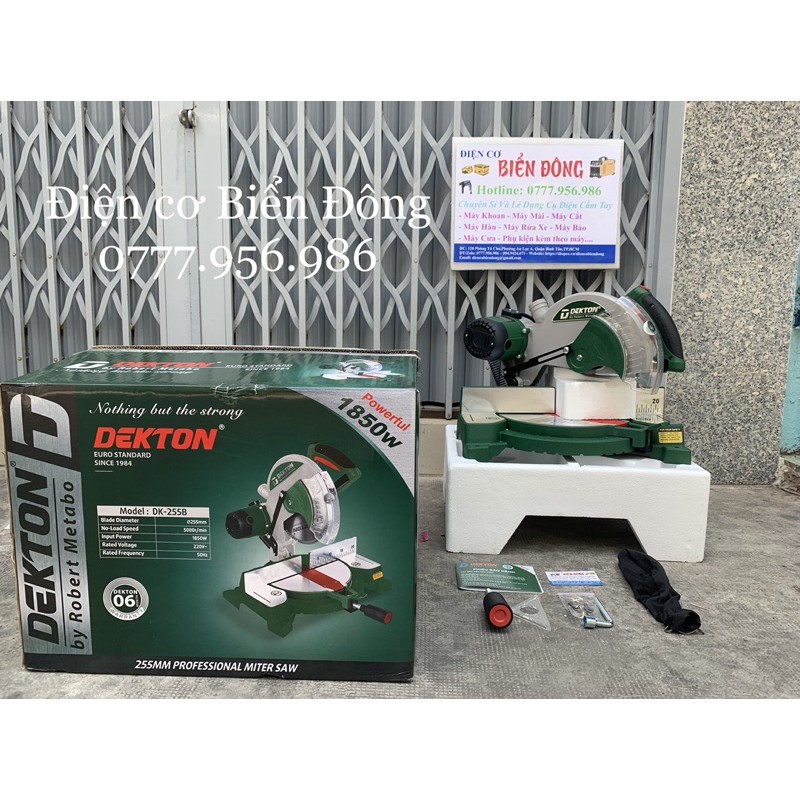 Bộ Máy cắt nhôm Dekton Dk-255B đa góc dùng dây curo 1850W