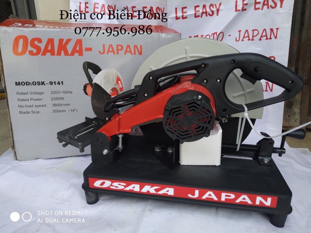 Máy cắt sắt bàn OSAKA OS355 hàng loại 1, mẫu tiêu chuẩn, chuyên dùng để cắt kim loại