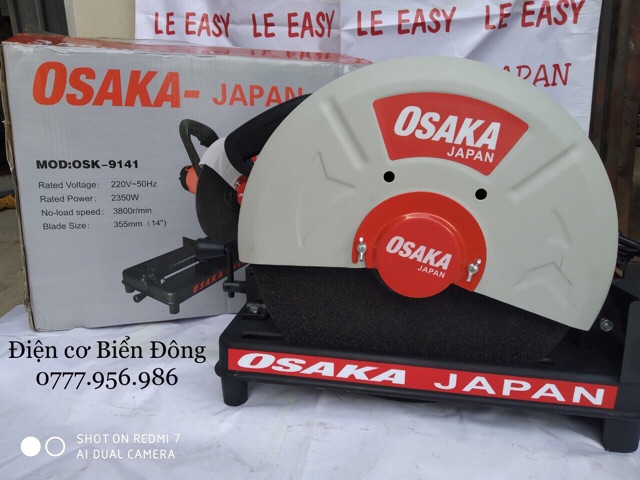 Máy cắt sắt bàn OSAKA OS355 hàng loại 1, mẫu tiêu chuẩn, chuyên dùng để cắt kim loại