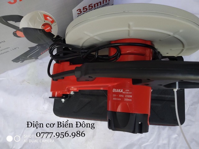 Máy cắt sắt bàn OSAKA OS355 hàng loại 1, mẫu tiêu chuẩn, chuyên dùng để cắt kim loại