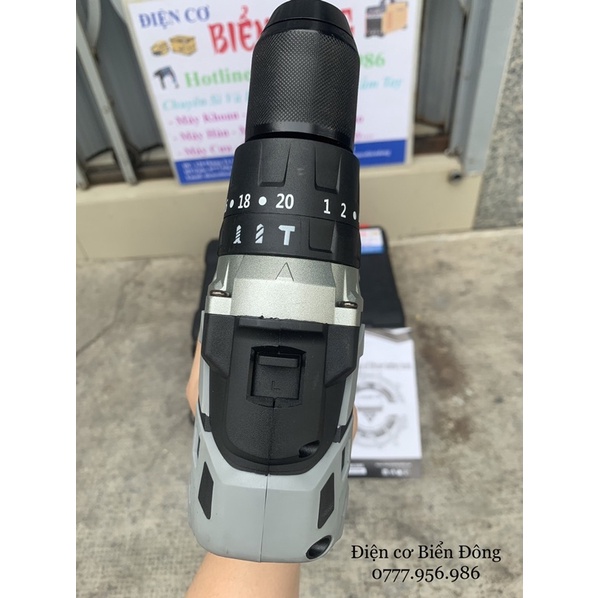 MÁY KHOAN PIN HITACHI KHÔNG CHỔI THAN PIN 199V 10 cell pin MÔ TƠ TỪ CÓ BÚA 3 CHỨC NĂNG