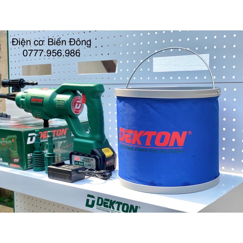 Máy Rửa Xe Dùng Pin Dekton M21-SRX775 - Pin 21V - Chân Pin Phổ Thông dùng được cho tất cả pin máy khoan…