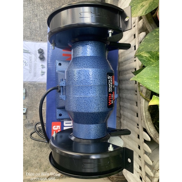Máy mài 2 đá WIN 125mm chuyên dùng để mài sắt, gỗ, kéo, phá đá, kim loại.