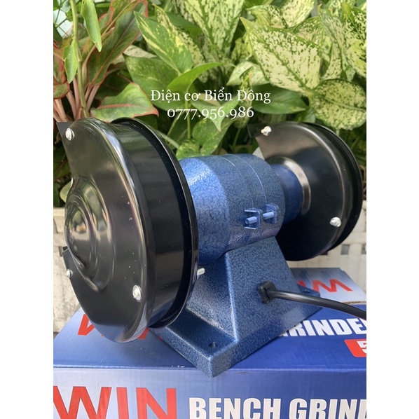Máy mài 2 đá WIN 125mm chuyên dùng để mài sắt, gỗ, kéo, phá đá, kim loại.