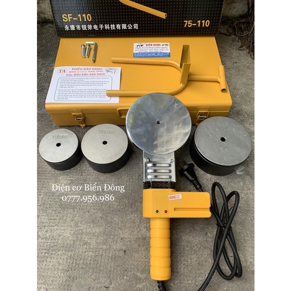 Máy hàn nhiệt ống RUFU ppr 75-110 sử dụng  để hàn cho ống và phụ kiện ppr có đường kính 75, 90, 110.