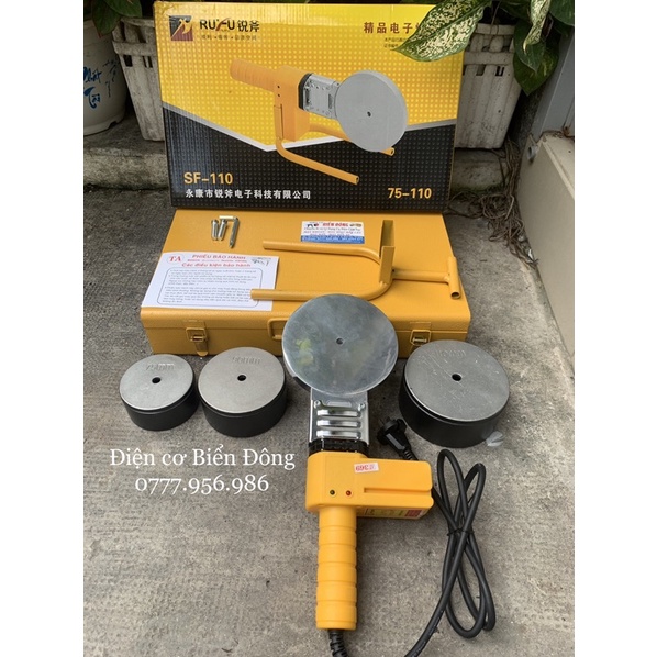 Máy hàn nhiệt ống RUFU ppr 75-110 sử dụng  để hàn cho ống và phụ kiện ppr có đường kính 75, 90, 110.
