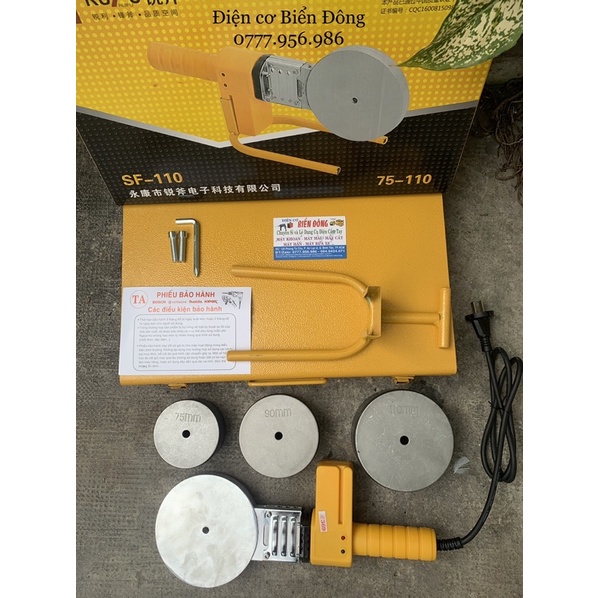 Máy hàn nhiệt ống RUFU ppr 75-110 sử dụng  để hàn cho ống và phụ kiện ppr có đường kính 75, 90, 110.