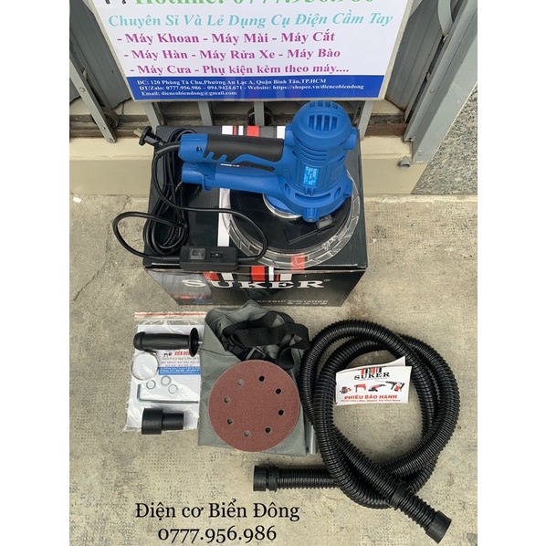 Máy chà nhám tường SUKER 950W 180mm dùng để làm mịn tường thô trước khi sơn