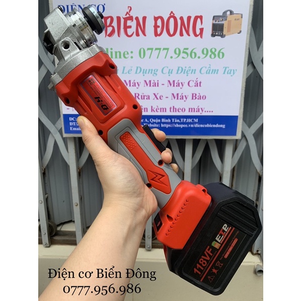 Máy Mài Góc - Máy Cắt Dùng Pin DH THAILAND 118VF 15 Cell - TỪ TÍNH, KHÔNG CHỔI THAN