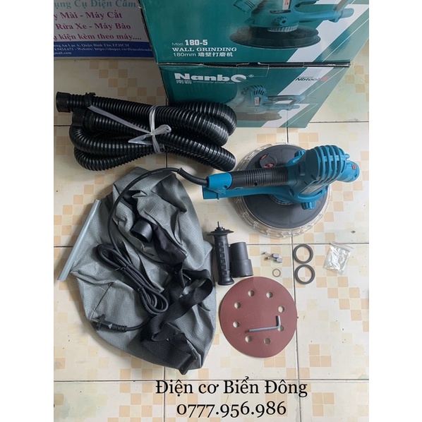Máy chà nhám tường NABO 1260W 180mm dùng để làm mịn tường thô trước khi sơn